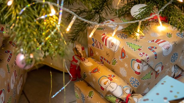Christmas presents under the tree