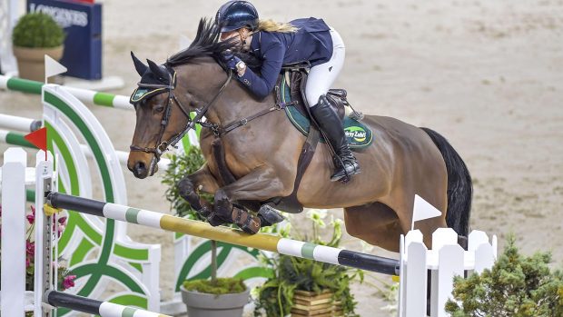 World Cup final showjumping entries 2024: Sara Vingralkova and How Easy, who have qualified for the World Cup Final in Riyadh, Saudi Arabia. The horse was bred in Scotland by Sandra Low Mitchell.