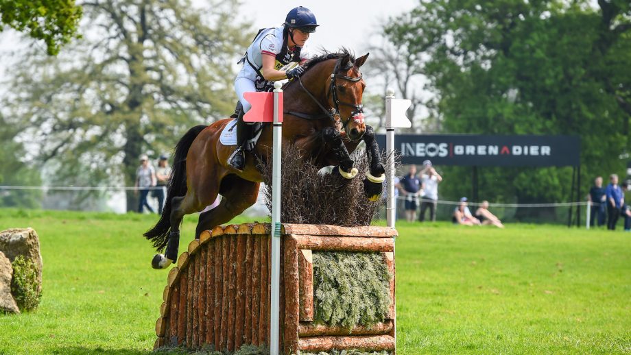 Bubby Upton and Cola on the Badminton Horse Trials cross-country