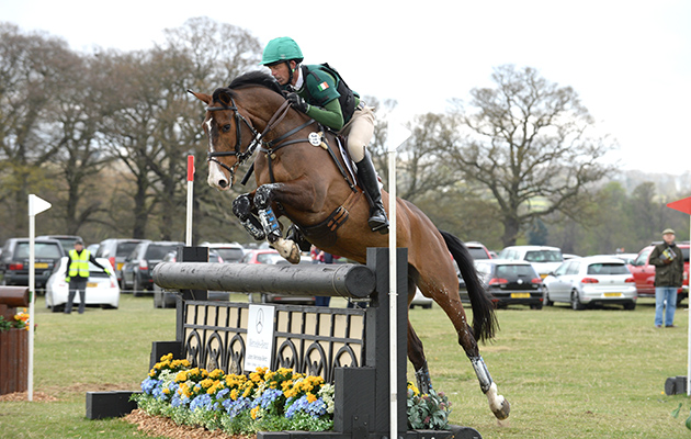 Jonty Evans (IRL) riding COOLEY RORKES DRIFT during the Belton Park One Day Event in Belton Park near Grantham in Lincolnshire UK on 19th April 2015