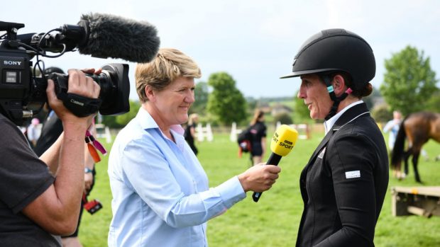 BBC coverage of Badminton Horse Trials will continue for 2025 and 2026 (pictured the BBC's Clare Balding interviewing Badminton Horse Trials winner Caroline Powell)