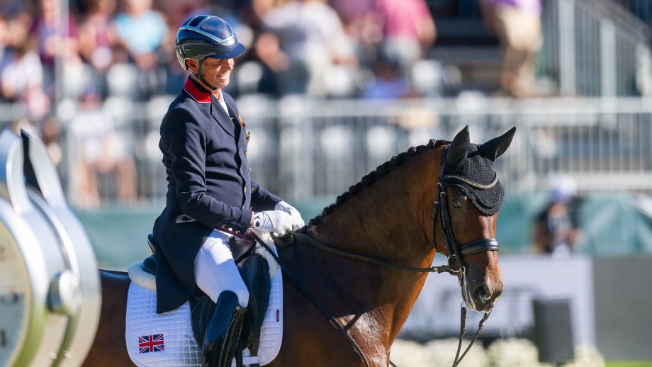 Fame and Carl Hester at the European Dressage cChampionships