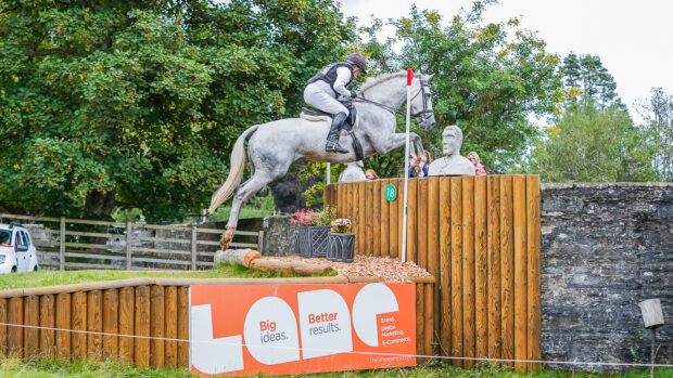 Ian Stark pictured on Chatsworth Diamond at Blair Castle Horse Trials 2024.