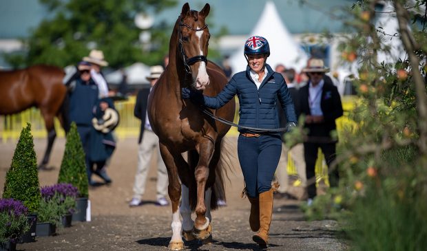 Britain’s Charlotte Dujardin presents Imhotep during the 2022 World Dressage Championships in Herning, Denmark.