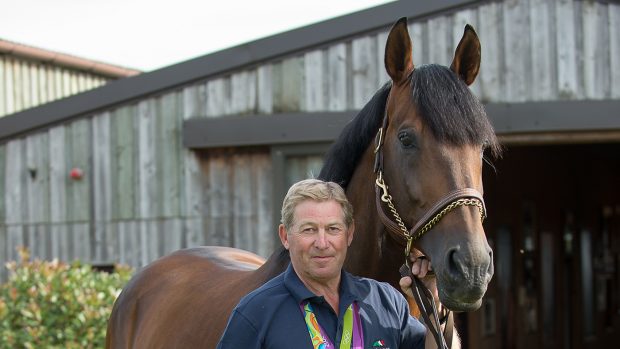 Nick Skelton at home with Big Star