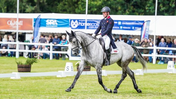 Oliver Townend and Cooley Rosalent lead the CCI4*-L after the dressage at Blair Castle Horse Trials