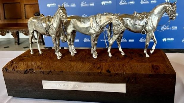 Badminton Horse Trials trophy is awarded to the winner of the prestigious five-star event