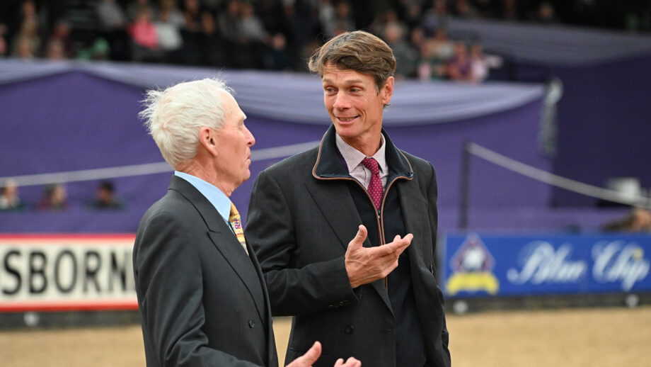 William Fox-Pitt judged the paited working hunter ponies at HOYS 2024